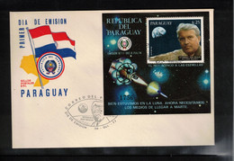 Paraguay 1977 Space / Raumfahrt Wernher Von Braun Block FDC - Sud America