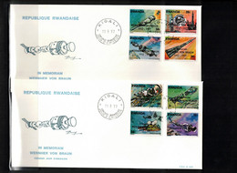 Rwanda 1977 Space / Raumfahrt In Memoriam Wernher Von Braun FDC - Afrika