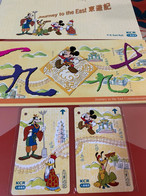 Hong Kong East Rail For Disneyland Cards X 2 Diff - Cartas & Documentos