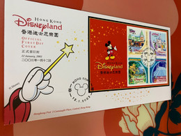 Hong Kong Stamp S/s  Disneyland FDC - Cartas & Documentos