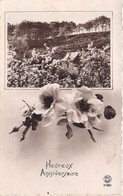 CPA - FLEURS - Fleurs Blanches Et Paysage Dans Un Cadre - PC PARIS 3780 - Fleurs