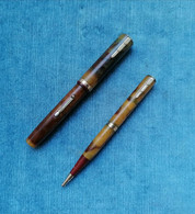 PENNA STILOGRAFICA & PORTAMINA WATERMAN LADY PATRICIA ONYX SET 1930 VINTAGE WATERMAN SET - Stylos