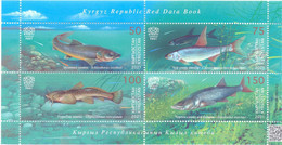 2021. Kyrgyzstan, Red Book, Fishes Of Kyrgyzstan, S/s, Mint/** - Kirgisistan