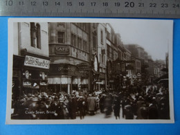 BRISTOL (England) Castle Street Superb Real Photography New Card Cable Shoe Woolworth's Restaurant Toy Fancy Goods - Bristol