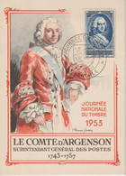 France Carte Maximum 1953 Journée Du Timbre Grenoble 940 - 1950-1959