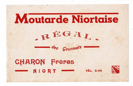 Buvard Moutarde Niortaise CHARON FRERES Régal Des Gourmets Niort - Senf