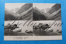 Cauterets 2 X Cpa Carte Stereoscope Stereoscopique. Stereo Scoop Kaart-édit.L.L. Lac Gaube & Eaux Bonnes - Stereoskopie