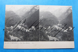 Cauterets 2 X Cpa Carte Stereoscope Stereoscopique. Stereo Scoop Kaart-édit.L.L. Eaux Bonnes Vallée Luz - Cartes Stéréoscopiques