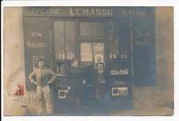 CPA 35 Carte-Photo Devanture De Magasin Epicerie Mercerie Lemassu Postée De Rennes - Rennes