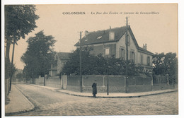 CPA 92 COLOMBES La Rue Des Ecoles Et Avenue De Gennevilliers - Colombes