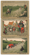 Lot De 3 CPA Publicitaires Pub VIN ARNOUD Laboratoires Ferré Blottière Et Compagnie Illustrateur Humour - 1900-1949