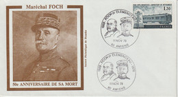 France 1979 Foch Et Clemenceau Amiens - Gedenkstempels