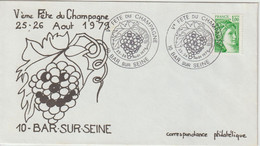 France 1979 Fete Du Champagne Bar Sur Seine - Cachets Commémoratifs