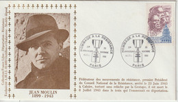 France 1991 Hommage à La Résistance J Moulin Paris - Gedenkstempel