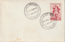 France 1953 Résistance Normande PTT Beaucoudray Villebeaudon (50) - Commemorative Postmarks