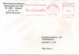 (FC-11) BRD AFS "BUNDESWEHR MUNSTER 3042" DEUTSCHE BUNDESPOST 080(Pf)  28.10.1988 MUNSTER 1 - Machine Stamps (ATM)