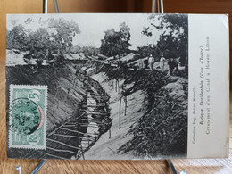 CPA  -  CÔTE D'IVOIRE - Creusement D'un Canal à Moyen Lahou  (1912) Animée ..(S29-22) - Côte-d'Ivoire