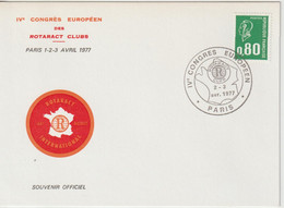 France 1977 Congrès Européen Rotaract Paris - Commemorative Postmarks