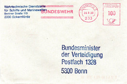 (FC-11) BRD AFS "BUNDESWEHR ECKERNFÖRDE" DEUTSCHE BUNDESPOST 100(Pf)  08.8.1990 ECKERNFÖRDE 1 - Machine Stamps (ATM)