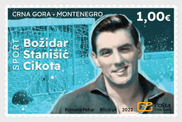 Montenegro 2022 Water Polo Olympic Champion Bozidar Stanisc Cikota Stamp Mint - Waterpolo