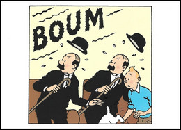 Double Carte Pliante / Dubbele Vouwkaart** Kuifje/Tintin - Au Pays De L'or Noir / En Het Zwarte Goud - Philabédés (fumetti)