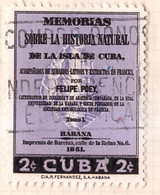 PIA - CUBA  : 1958 : Omaggio Al Naturalista Felipe Poey Y Aloy - (Yv  493-94) - Gebraucht