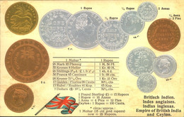 MÜNZEN DER WELT- COINS OF THE WORLD - Prägekarte/ Embossed - BRITISCH INDIEN - Münzen (Abb.)