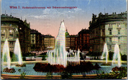 36353 - Wien - Wien I , Hochstrahlbrunnen Mit Schwarzenbergplatz - Gelaufen - Wien Mitte