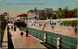 36356 - Wien - Wienflusspromenade Im Stadtpark - Gelaufen 1917 - Wien Mitte