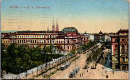 36364 - Wien - Wien I , K. K. Universität - Gelaufen 1917 - Wien Mitte
