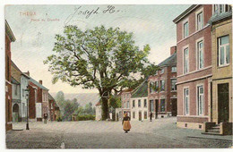 THEUX - Place Du Crucifix. Oblitérations 1905 Soy (Luxembourg) Et Liège. - Theux