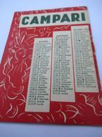 Petit Calendrier Publicitaire Ancien à 2 Volets / CAMPARI MEMOR1953                           OEN28 - Other & Unclassified