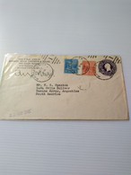 Usa.pstat Cover 3ct + Adttl.1946.kansas City To Argentina Reg Post E7 Conmems For Post 1 Or 2 Letter - 1941-60