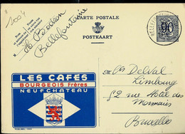 Publibel Obl. N° 1004 ( Les Cafés BOURGEOIS Frères à Neufchâteau) Obl. BELLEFONTAINE 1952 - Publibels