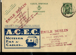 Publibel Obl. N° 194 ( A.C.E.C. -- Moteurs Et Câbles -- Electricité ) Obl. MONS 11/06/1935 - Publibels