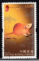 Hong Kong 2008 Year Of The Rat $5 SG1492 Fine Used - Usati