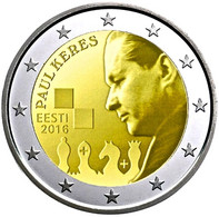 2 Euro 2016  ESTONIA " Paul Kérès" UNC. - Estonie