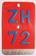 Velonummer Zürich ZH 72 - Number Plates