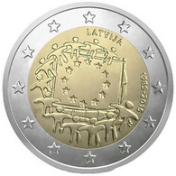 LETTONIA  2 Euro 2015 " Bandiera Europea"  FDC - Lettonie