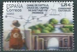 ESPAGNE SPANIEN SPAIN ESPAÑA 2021 CULTURAL ROUTES: CHANEL OF CASTILLA SANTIAGO'S RUTE USED ED 5507 MI 5557 YT 5262 SC 45 - Oblitérés