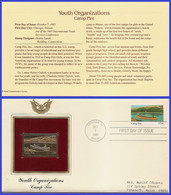 US #2163 ADDR GOLDEN REPLICA FDC   Camp Fire Inc. 75th Anniversary Boy Scouts - 1981-1990