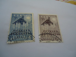 BELGIUM  USED STAMPS    EUROPA - 1956