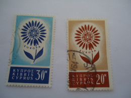 CYPRUS  USED STAMPS  EUROPA - 1956