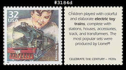 US #3184d MNH 1920 Electric Toy Train - Unused Stamps