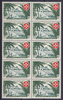 A.E.F. Afrique Equatoriale Française - N°237 ** Bloc De 10 - Ordre Souverain De Malte (1957) - Unused Stamps