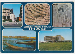 GREETINGS FROM IRAQ Nice Yugoslavia Stamp, Vintage Old Photo Postcard - United Arab Emirates