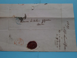 LETTRE De F. WYVEKENS ( Zegel FW ) Bruxelles > ANNO 1857 > Notaire à ANVERS ( Zie/voir Scans ) België ! - Omslagbrieven