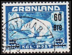 1956. GRØNLAND. Surcharge 60 øre On 40 ØRE Luxus Cancelled GODTHAAB 21 9 1957. (Michel 37) - JF522582 - Oblitérés