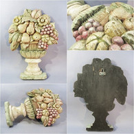 + COUPE DE FRUITS EN BOIS SCULPTE + Sculpture Fruit Décoration - Legni