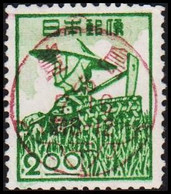 1948. JAPAN. Agriculture Worker 2,00 Y Beautifully Cancel In Red  (Michel 413) - JF522627 - Oblitérés